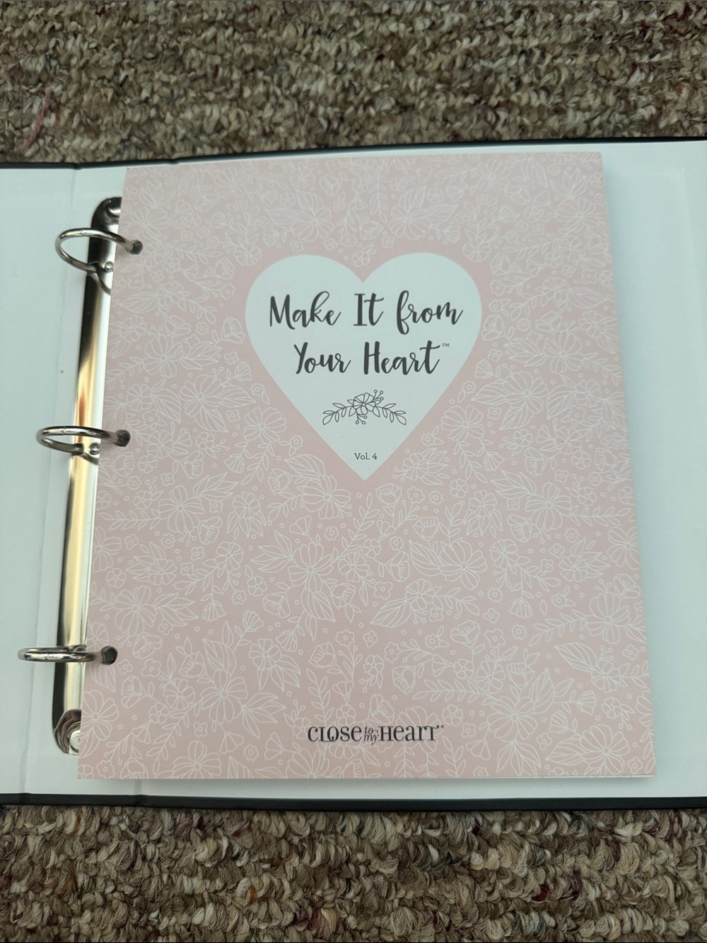 Black Hardcover Album with Gold Floral Foil